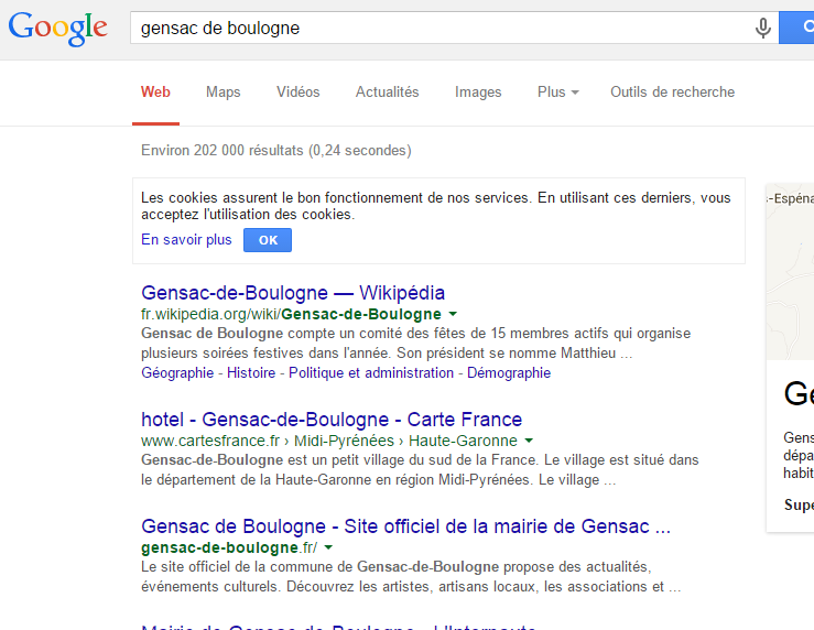 position google site mairie de gensac